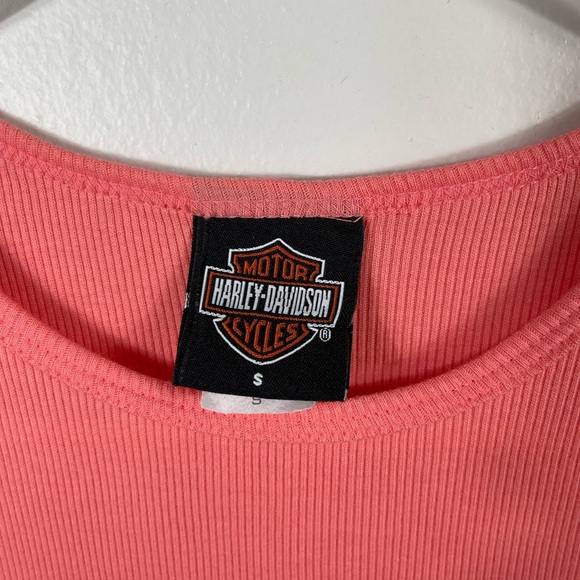 Harley Davidson Motor Cycles Pink Cotton Top Women's VF IMAGEWEAR Size S - Picture 6 of 8